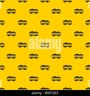 Train cargo wagon pattern vector Stock Vector