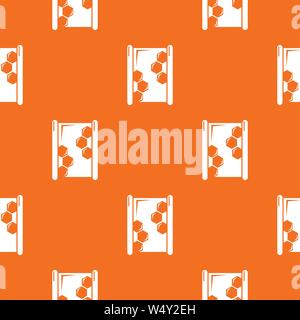 Honeycomb wood pattern vector orange Stock Vector