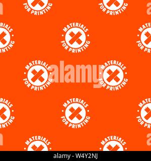 Materials for printing pattern vector orange Stock Vector
