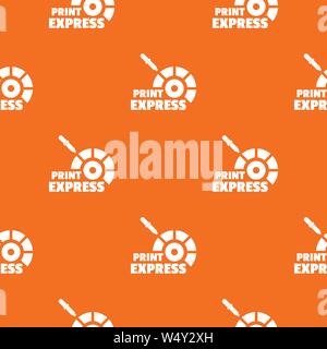 Print express pattern vector orange Stock Vector