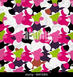 colored objects on a light background grunge effect Stock Vector