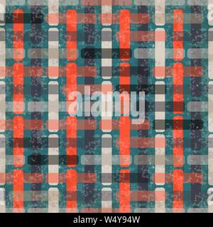 geometric colored objects on a blue background vector illustration grunge effect Stock Vector