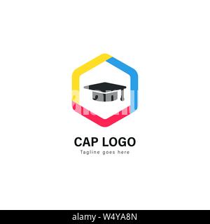 University logo template design. University logo with modern frame isolated on white background Stock Vector