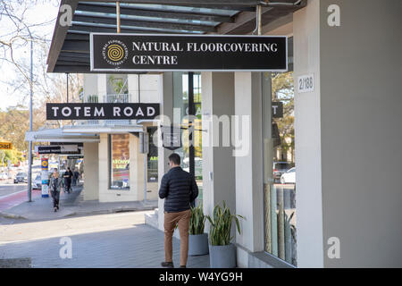 Totem Road and natural floorcoverings stores in  Paddington,Sydney,Australia Stock Photo