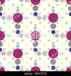 colored balls grunge effect seamless vector pattern background Stock Vector