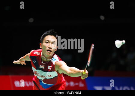 Tokyo, Japan. 23rd July, 2019. Kento Momota (JPN) Badminton : Daihatsu Yonex Japan Open 2019 men's Singles at Musashino Forest Sport Plaza in Tokyo, Japan . Credit: Sho Tamura/AFLO SPORT/Alamy Live News Stock Photo