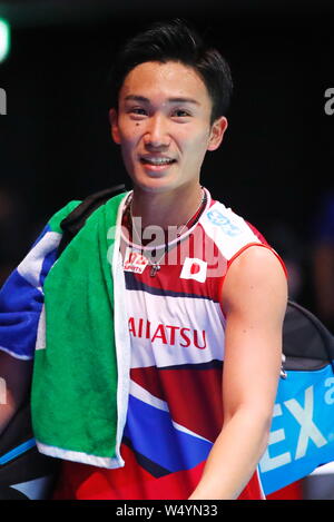 Tokyo, Japan. 23rd July, 2019. Kento Momota (JPN) Badminton : Daihatsu Yonex Japan Open 2019 men's Singles at Musashino Forest Sport Plaza in Tokyo, Japan . Credit: Sho Tamura/AFLO SPORT/Alamy Live News Stock Photo