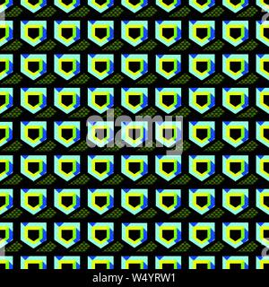 polygons bright psychedelic abstract geometric seamless background Stock Vector