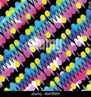 colored circles and polygons abstract gentle geometric background Stock Vector