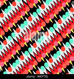 colored circles and polygons abstract geometric background Stock Vector