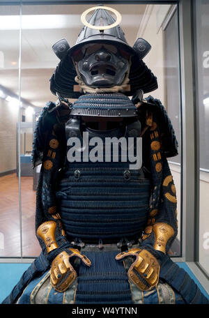 Gusoku type armor, said to have belonged to tea master and samurai lord Kobori Enshu, Edo period, 17th - 18th century Stock Photo