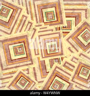 beautiful geometric background of colored squares grunge effect vector illustration Stock Vector