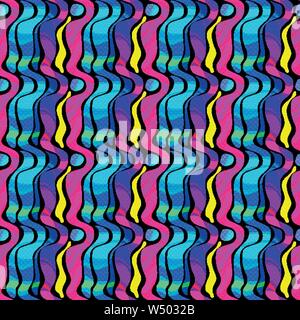 Graffiti psychedelic abstract color seamless background Stock Vector