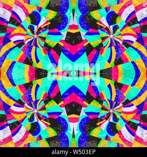 polygons and waves beautiful abstract geometric grunge effect Stock Vector