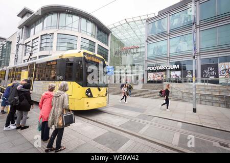 Exterior of the Manchester Arndale centre , taken from Exchange Square Stock Photo
