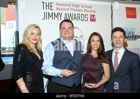 The 2019 Jimmy Awards, National High School Musical Theatre Awards, held at the Minskoff Theatre - Arrivals. Featuring: Reneé Rapp, Matthew Hinson, Tasha Partee, Andrew Barth Feldman Where: New York, New York, United States When: 24 Jun 2019 Credit: Joseph Marzullo/WENN.com Stock Photo