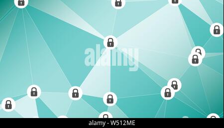 Big data security vector abstract idea Stock Vector