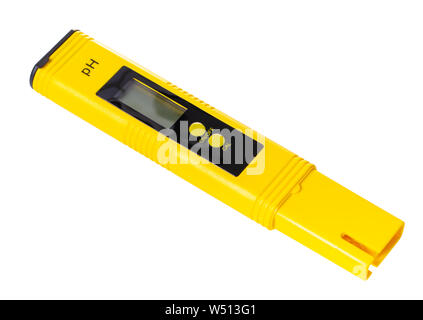 nstrument for measuring acidity on a white isolated background Stock Photo