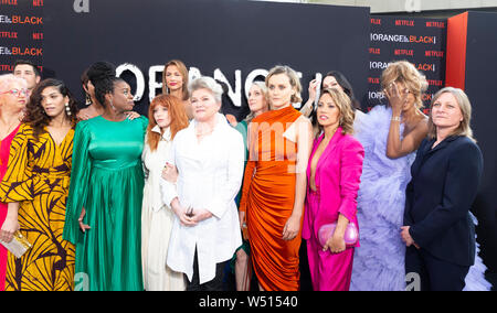 New York, NY - July 25, 2019: Cast attends 'Orange Is The New Black' Final Season World Premiere at Lincoln Center Alice Tully Hall Stock Photo