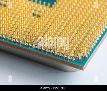 CPU with damaged pins Stock Photo