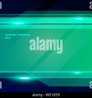 Abstract technology geometric green color shiny motion background. Template for brochure, print, ad, magazine, poster, website, magazine, leaflet, ann Stock Vector