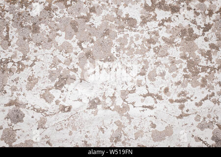 Light brown and white concrete wall. Shabby dirty rough surface. Old stucco. Cement texture, abstract grunge background. Modern art. Crack pattern wit Stock Photo