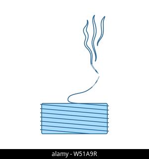 Solder Wire Icon. Thin Line With Blue Fill Design. Vector Illustration. Stock Vector