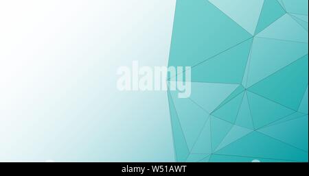 Geometric digital connections mint green background Stock Vector