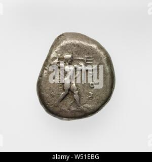 Stater, Unknown, Poseidonia, uncertain, Silver, 0.008 kg (0.0176 lb Stock Photo