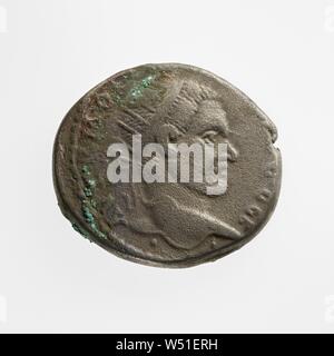 Tetradrachm of Macrinus, Unknown, Cyprus, 1st - 3rd century, Billon Stock Photo