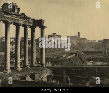 The Roman Forum, Braun, Clément & Co. (French, active 1877 - 1928), Rome, Lazio, Italy, negative about 1870, print 1890, Carbon print, 61.6 x 76.8 cm (24 1/4 x 30 1/4 in Stock Photo