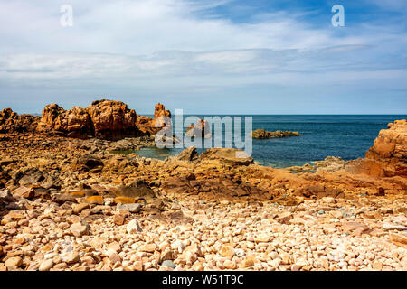 Coast of Brehat island. Cotes d'Armor departemnt. Bretagne. France Stock Photo