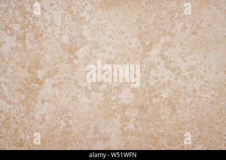Smooth spotted texture depicting the stone surface of beige limestone tuff, serving as a background. Stock Photo