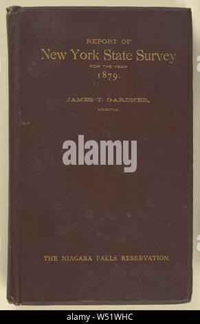 Special Report of New York State Survey on the Preservation of the Scenery of Niagara Falls, and 4th Annual Report..., George Barker (American, 1844 - 1894), Plates by Heliotype Printing Co., Albany, New York, United States, 1880, Heliotype, Closed: 24 × 15.5 × 3.2 cm (9 7/16 × 6 1/8 × 1 1/4 in Stock Photo
