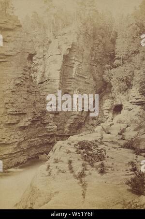 Ausable Chasm - Devil's Oven in distance., G. W. Baldwin (American, 1849 - 1930), about 1875–1885, Albumen silver print Stock Photo