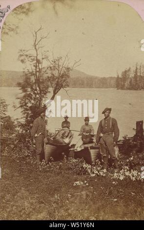 Off for Camp., G. W. Baldwin (American, 1849 - 1930), about 1875–1885, Albumen silver print Stock Photo