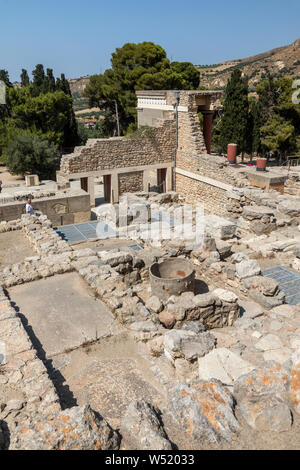 The Palace of Knossos Archaeological Site, Crete, Greece Stock Photo