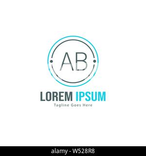 AB Letter Logo Design. Creative Modern AB Letters Icon Illustration design Stock Vector