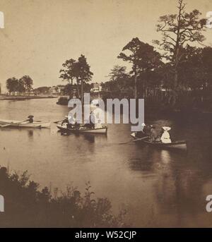 Wesley Lake, Orange Grove, New Jersey, Gustavus W. Pach (American, born Germany, 1845 - 1904), about 1880, Albumen silver print Stock Photo