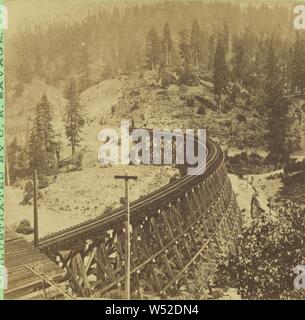 11x14 Photo First Transcontinental Railroad Secret Town CA Timber Trestle Bridge 