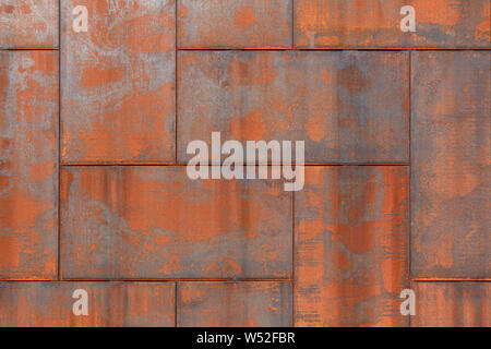 Detail of a facade made of metal plates Stock Photo