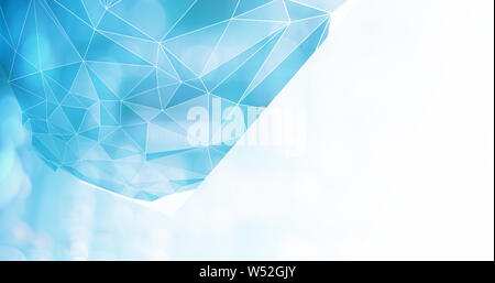 Connected lines abstract tech news graphic Stock Photo
