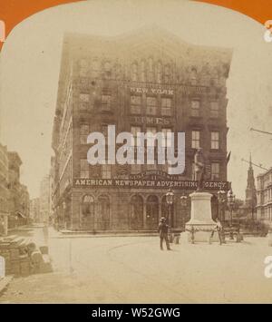 Printing House Square. New York., Attributed to Peter F. Weil (American, active New York, New York 1860s - 1870s), about 1865, Albumen silver print