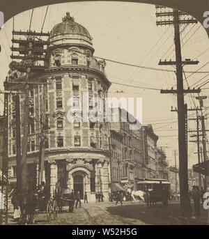 Trust Co. on Azo paper Cor Bway and State St. Albany N.Y., Julius M. Wendt (American, active 1900s - 1910s), about 1910, Gelatin silver print Stock Photo
