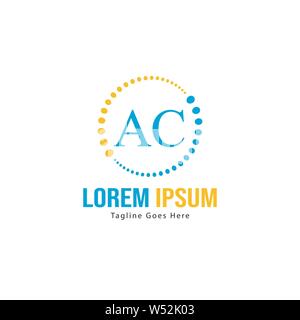 AC Letter Logo Design. Creative Modern AC Letters Icon Illustration design Stock Vector