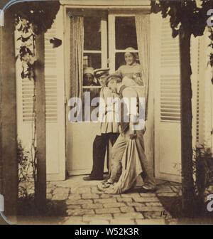 Un monsieur legere(---illeg.) l'mu?, Fraget & Viret, about 1855, Albumen silver print Stock Photo