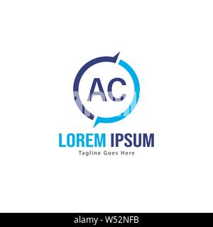 AC Letter Logo Design. Creative Modern AC Letters Icon Illustration design Stock Vector