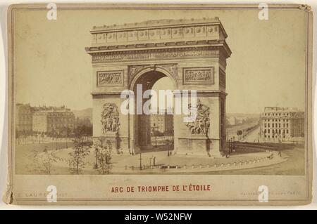Arc De Triomphe De L'Etoile, Ernest Ladrey (French, active Paris, France 1860s), about 1875, Albumen silver print Stock Photo