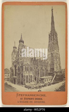 Stephanskirche/ St. Stephen's Church, Oscar Kramer (Austrian, 1835 - 1892), 1870–1875, Albumen silver print Stock Photo