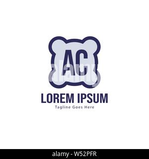 AC Letter Logo Design. Creative Modern AC Letters Icon Illustration design Stock Vector